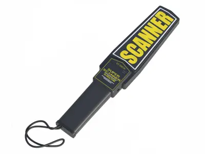 Handheld Security Metal Detector Low-poly 3D model