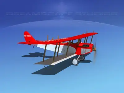 Curtiss JN-2 Jenny V12 3D model