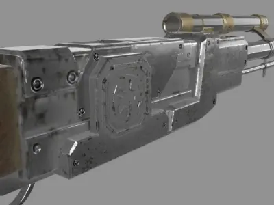 Star Wars The Mandolorian Amban Rifle Low-poly 3D model