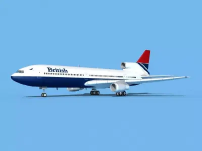 Lockheed L-1011 British Airways 2 3D model