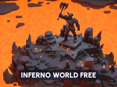 Inferno World FREE Free low-poly 3D model