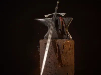 Dark Sister Low-poly 3D model