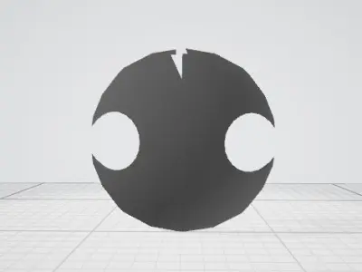 Cracked Egyptian Shield Free 3D model