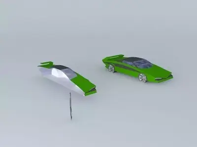 Futuristic sports car 2 Free 3D model
