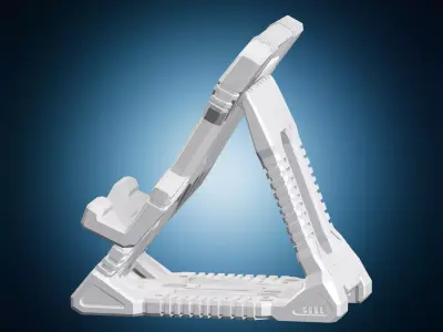 Cyberpunk Futuristic Tablet Phone Stand 3D print model