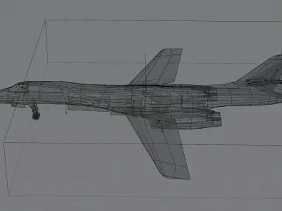 Rockwell B-1 Lancer Low-poly 3D model