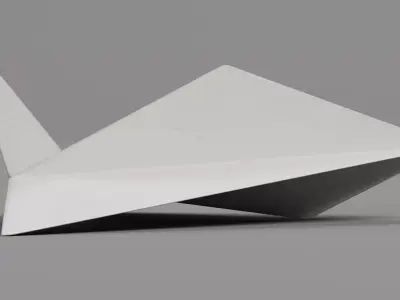 Paper Plane V3 Low-poly 3D model