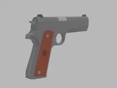 Low Poly Colt m1911 Low-poly 3D model