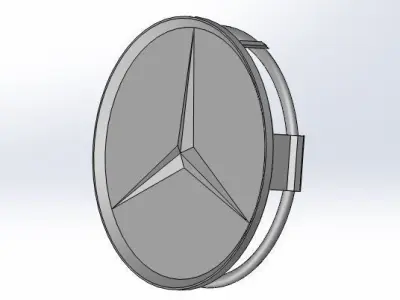 Mercedes Wheel Hub Cap Free 3D model