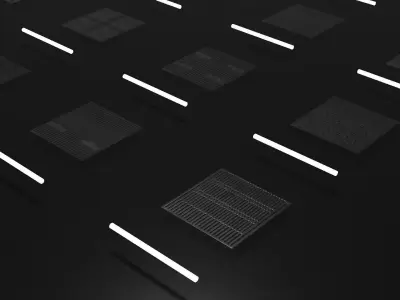 Floor Grates Pack JFG V4 - 50 Grates - FBX Blend PBR Low-poly 3D model