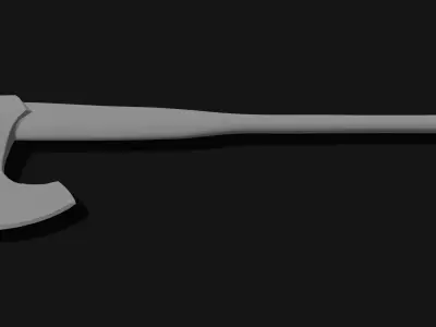 Viking Axe 5 Low-poly 3D model