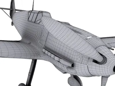 Messerschmitt BF109-E3 Emil 3D model