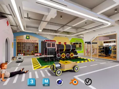 Modern Baby Store - Children Experience Center 3D model