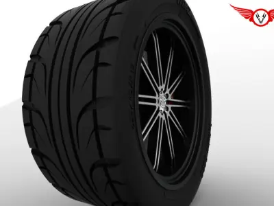 18 alloy wheel for MAZDA Free 3D model