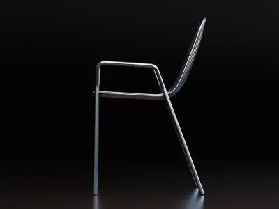 Modern Outdoor Wireframe Chair Free low-poly 3D model