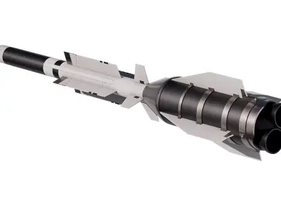 Aster 15 anti-aircraft missiles 3D model