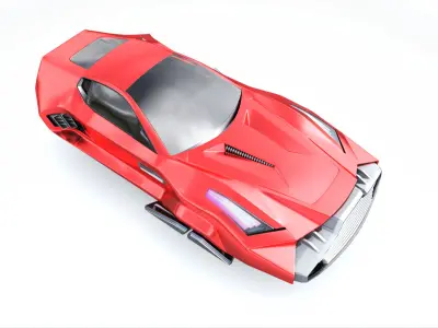 Hover sport car 3D model