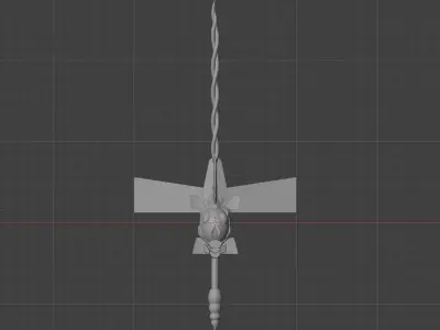 Wasp Themed Rapier Low-poly 3D model