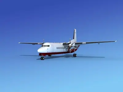 Fokker 50 Corporate 3 3D model