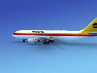 Airbus A300 Continental 1 3D model