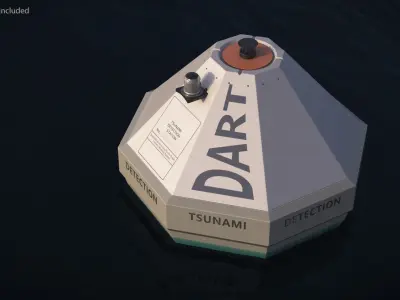 SAIC Marine Sensor Station with Cable Spool 3D model