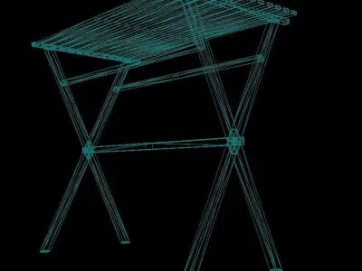 Drying Rack Low-poly 3D model