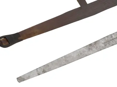 Takouba Sword Low-poly 3D model