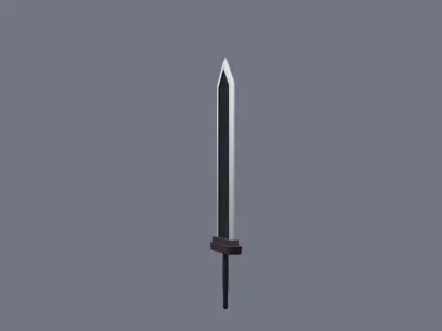 big sword Free low-poly 3D model