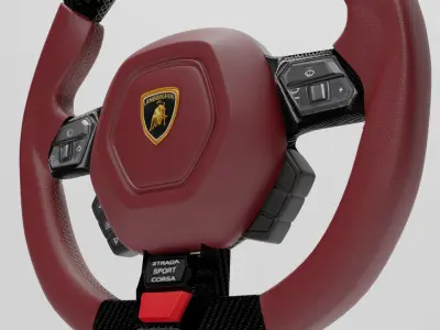 Lamborghini steering wheel Free 3D model