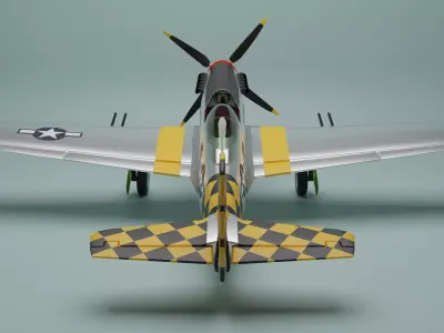 North American P-51 Mustang 3D model