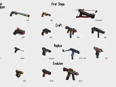 Mauser C96 Low-poly 3D model