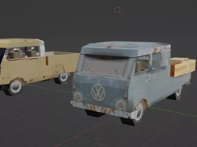 3 Vehicles trucks low poly retro ps1 style psx 3D model