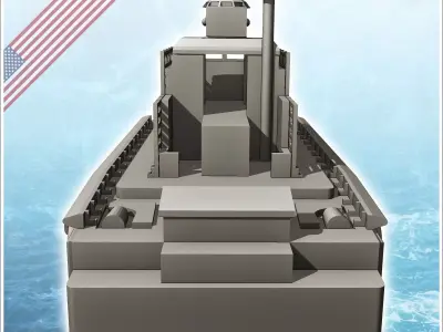 LMC-6 ATC Zippo Flamethrower patrol boat - Modern WW2 WW1 World  3D print model