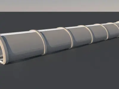 Sci Fi Corridor Free low-poly 3D model