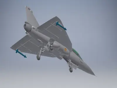 Maiden flight of LCA Navy 3d model 3D model