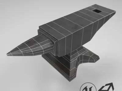 Medieval Anvil Free low-poly 3D model
