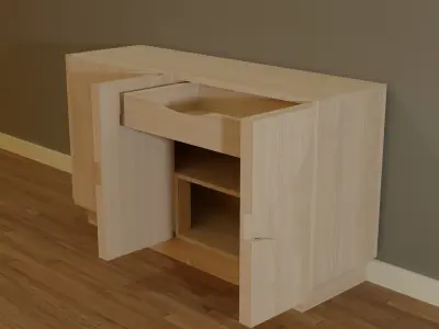 Semicircle Sideboard Console Table by Path Design Free 3D model