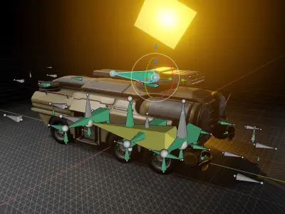 Amphibious Tank in Blender28 Free low-poly 3D model