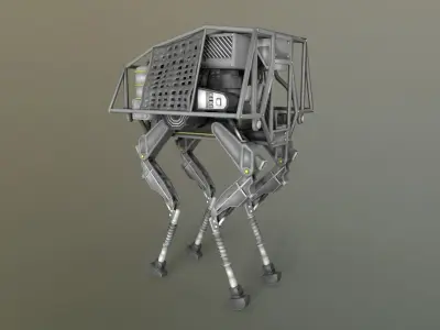 BigDog Robot Boston Dynamics Low-poly 3D model