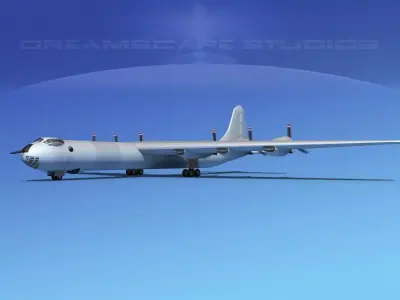 Convair B-36B Peacemaker Bare Metal 3D model