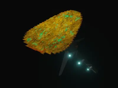 Fluing fly agaric and Fox Free low-poly 3D model