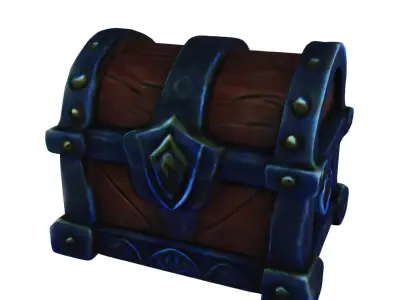 Stylized Treasure Chest Free low-poly 3D model purchase