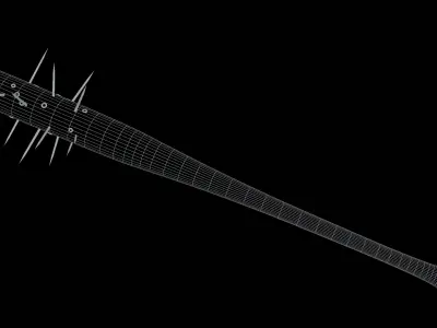 Post apo baseball bat Free low-poly 3D model