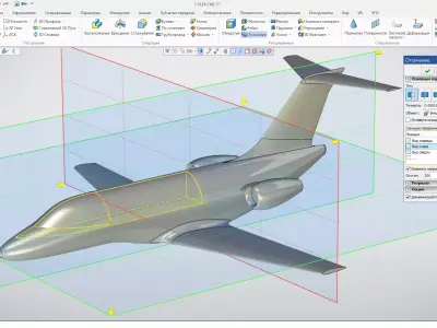 High Quality 3D Aircraft Model Detailed Realistic Game-Ready Low-poly 3D model