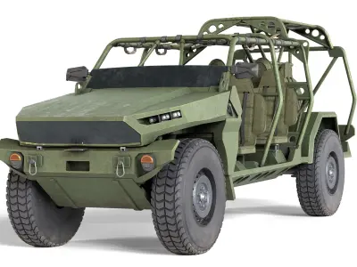 Chevy Colorado ZR2 military ISV Low-poly 3D model