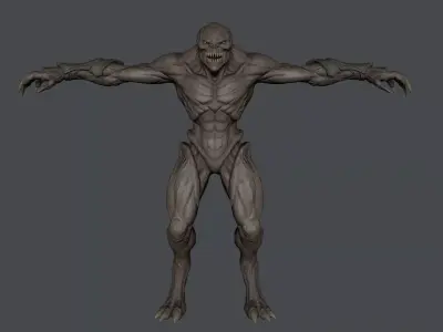 Alien Leaper - Sci-Fi Enemy Rigged Game-Ready Low-poly 3D model