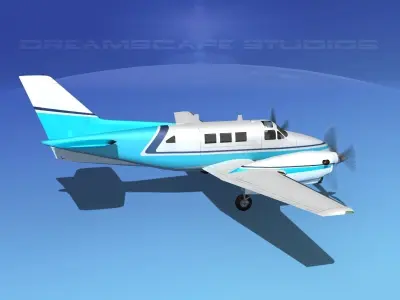 Beechcraft King Air 90 V02 3D model