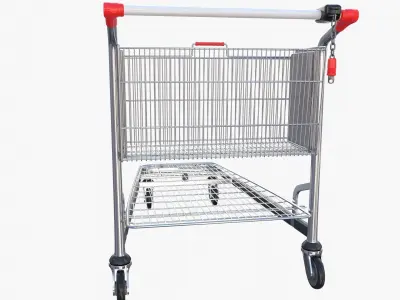 Shopping cart v2 3D model