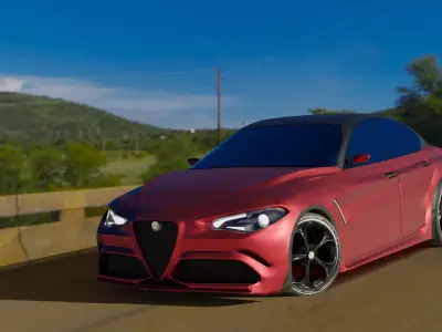 Alfa romeo gulia detailed mesh Free 3D model
