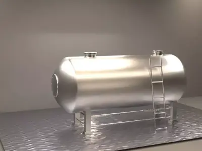 3D Oil Tanker Vessel 3D model